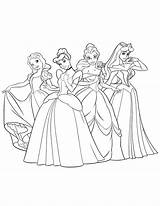 Disney Coloring Princesses Princess Pages Printable Book Kids Aurora Print Clipart Colouring Books Cartoon Belle Sheets Characters Baby Beautiful Library sketch template