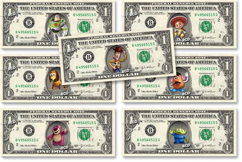 disneys toy story  set real dollar bill  similar items