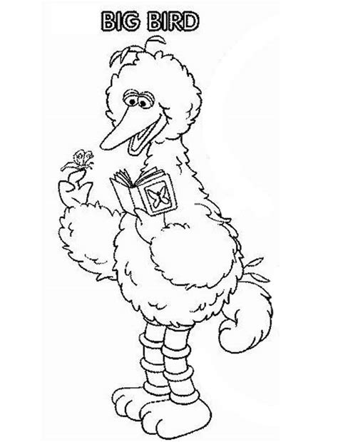 gambar sesame street character big bird coloring page color luna pages