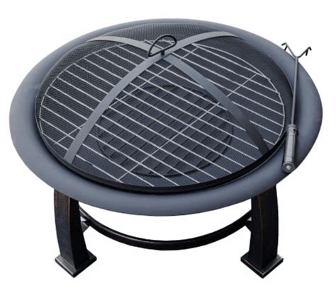 Az Patio Heaters Wood Burning Fire Pit With Cooking Grate 1 King Soopers