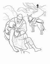 Samaritan Helping Injured Traveller Netart sketch template