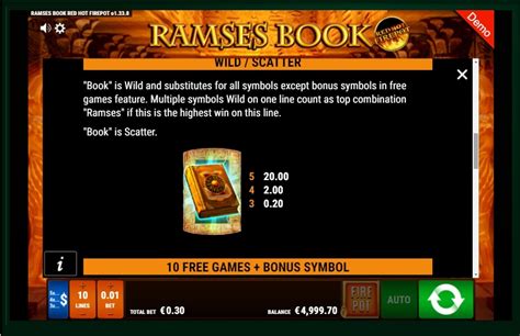 ramses book red hot firepot slot machine ᗎ play online and free