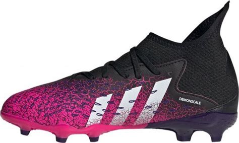 adidas voetbalschoenen freak fg kids core black pink play football