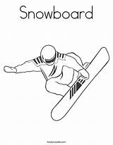 Coloring Snowboard Snowboarder Shaun Print Rocks Outline Twistynoodle Favorites Login Add Ll Noodle sketch template