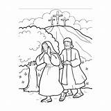 Golgotha Kleurplaten Opstanding Pasen Bijbelverhaal Kruisiging Bijbelse Arrestatie Paasverhaal Gebeurtenissen Lezen sketch template