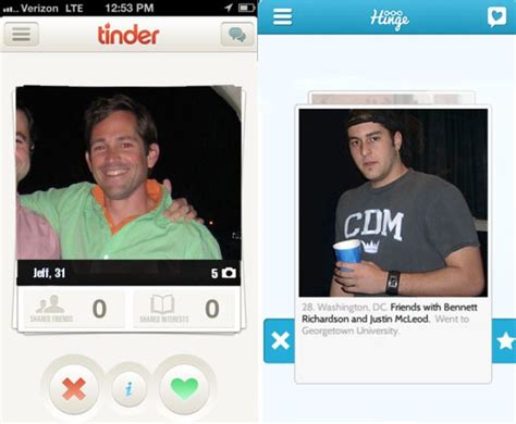 hinge versus tinder iphone dating apps