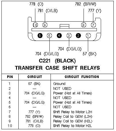 ford transfer case wiring diagram