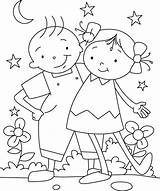 Coloring Pages Friend Friends Colouring Vriendjes sketch template