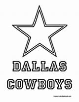 Coloring Football Cowboys Dallas Pages Nfl Logos Teams Sports Colormegood sketch template
