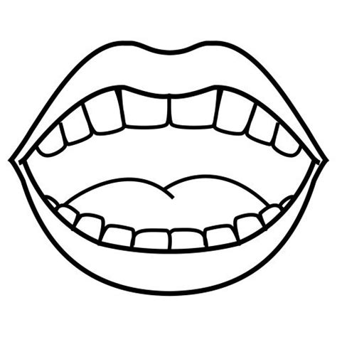 smile mouth coloring coloring pages