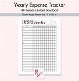 Yearly Expense sketch template