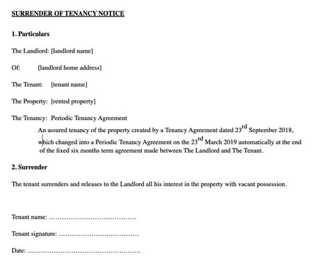 sample notice letter to landlord for moving out
