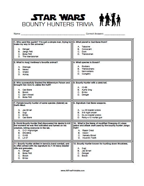 printable trivia sheets fun trivia  kids  adults