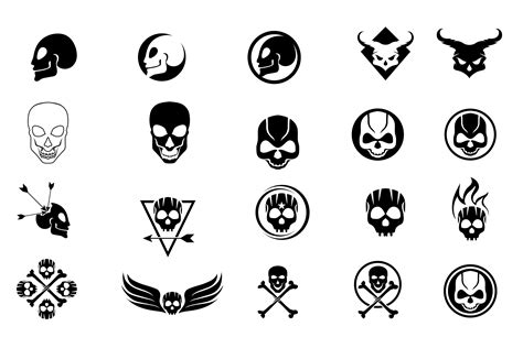 skull logo  symbol vector graphic  alby  creative fabrica