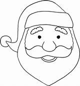 Santa Face Draw Christmas Claus Drawing Step Colorings Print sketch template