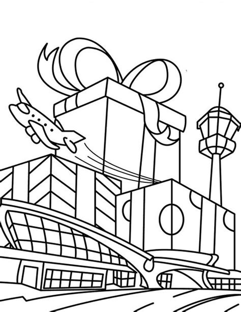 busy holiday  airport coloring page coloring pages train coloring