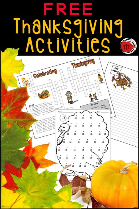 thanksgiving worksheets  grades   classroom freebies