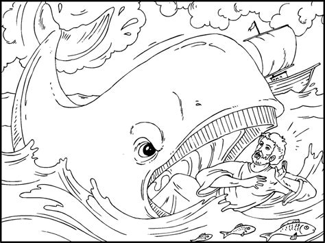 jonah   big fish coloring pages