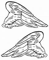 Wings Angel Coloring Pages Wing Printable Bird Colouring Clipart Color Cliparts Sheets Getcolorings Print Getdrawings Library Crosses Now sketch template