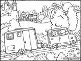 Caravane Voiture Kiddicolour Wohnwagen Colouring Vacances sketch template