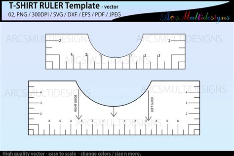 shirt alignment ruler svg shirt ruler printable