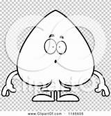 Surprised Spade Mascot Suit Card Outlined Coloring Clipart Cartoon Vector Thoman Cory sketch template