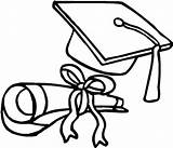 Graduation Coloring Pages Cap Color Diploma Gown Drawing Pre Hat Caps Clipart Kit Getdrawings Getcolorings Printable Colorings sketch template