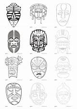 Masque Masques Africains Africain Afrique Peindre Utiliser Maternelle Enseignant Exemple Histoire Librairie Dessus Primaire Suppleant Visuels Plastiques Ce1 sketch template
