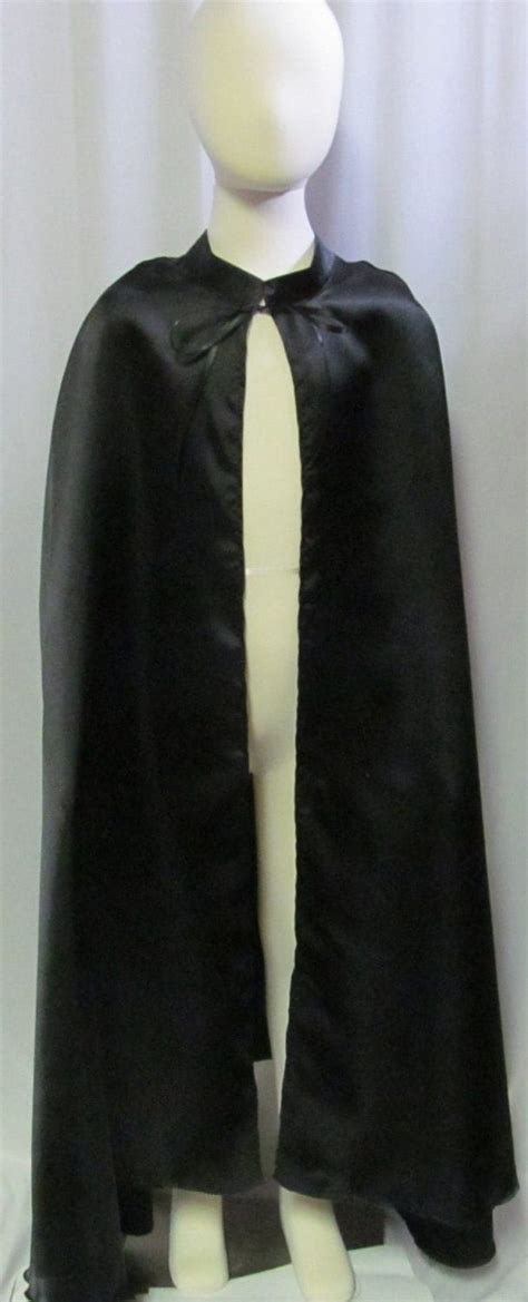 childs dressup dress  cape costume cosplay black satin