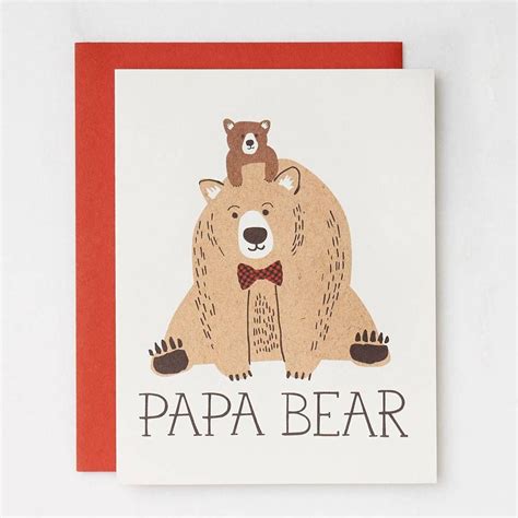 papa bear card bear card fathers day cards cards