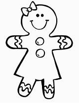 Gingerbread Coloring Pages Girl Family Printable Getcolorings sketch template