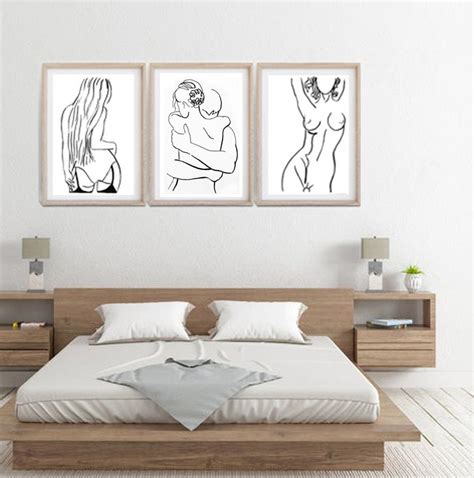 Ink Prints Line Drawing Minimalist Sex Drawing Couple Art