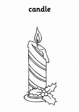 Candle Coloring Pages Paschal Light Template sketch template