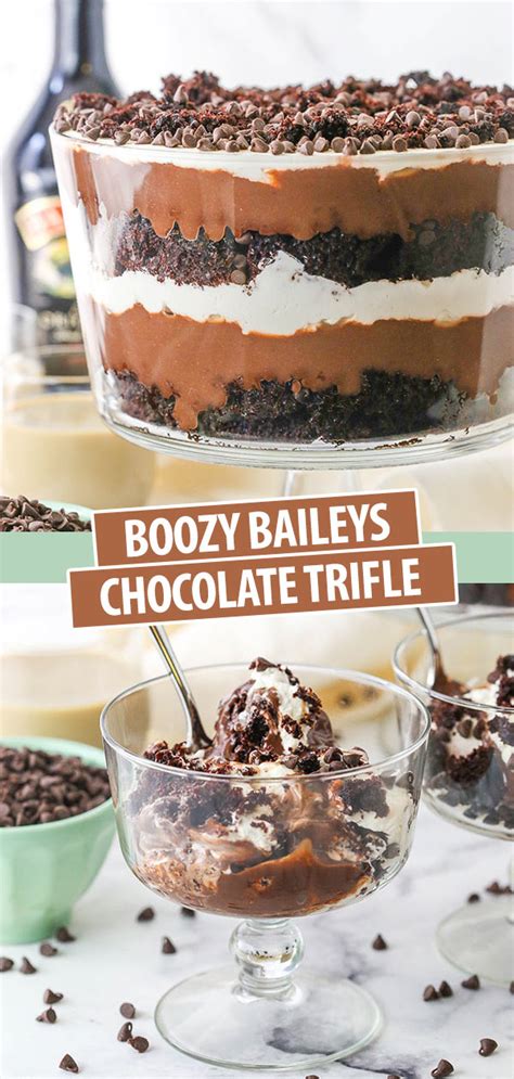 boozy baileys chocolate trifle recipe trifle dessert