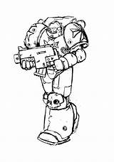 Marine Terminator sketch template