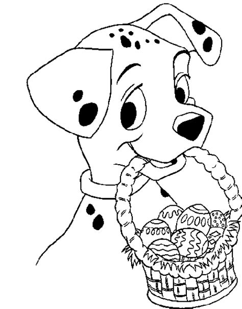 easter coloring page easter  dalmations  kids network