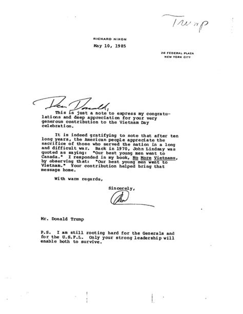 trump nixon letters reveal previously unknown relationship
