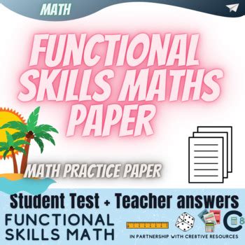 maths practice paper functional skills level   cretive resources