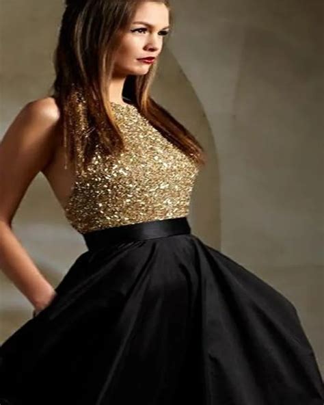 amazing gold beaded maxi prom dresses sparkly black skirt backless