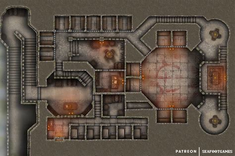 arena prison   condemned  ttrpg battlemap