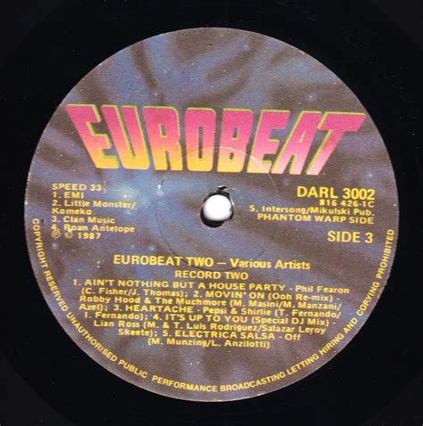Retro Disco Hi Nrg Eurobeat Volume 2 90 Minute Non