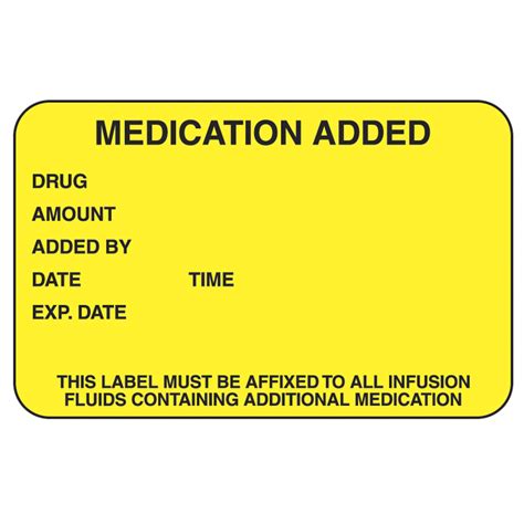 medication added label distinctive medical