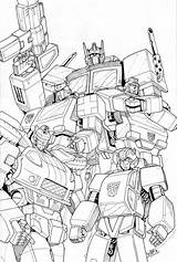 Transformers Optimus Autobots Beamer Dos Transformer Magnus Lineart Fiction sketch template