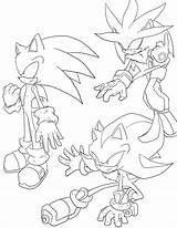 Coloring Sonic Silver sketch template
