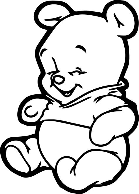 baby pooh bear coloring pages wecoloringpage disney jusin babie baby