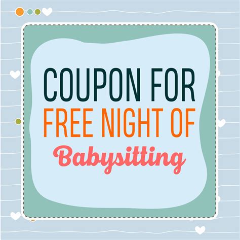 images  printable babysitting voucher template