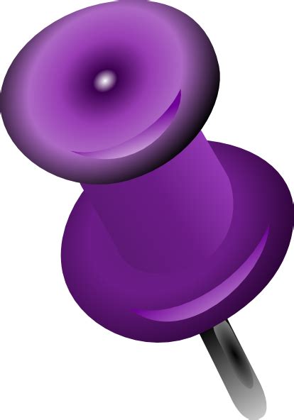 purple push pin clip art at vector clip art