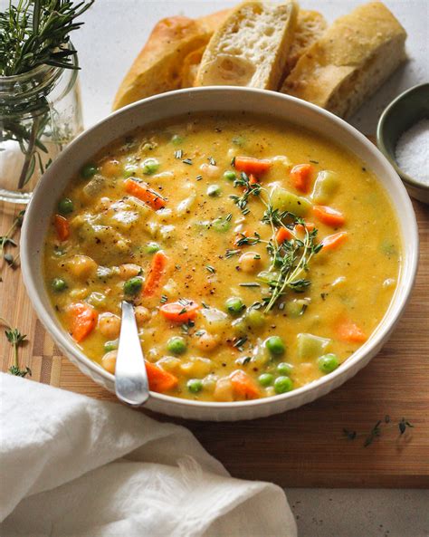 pot creamy vegetable soup   good vegan