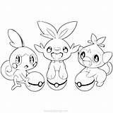 Scorbunny Sobble Grookey Cinderace Zeraora Eternatus Raboot Xcolorings Lineart Pikachu sketch template