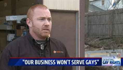 no gays but guns are allowed business owner refuses to serve gay
